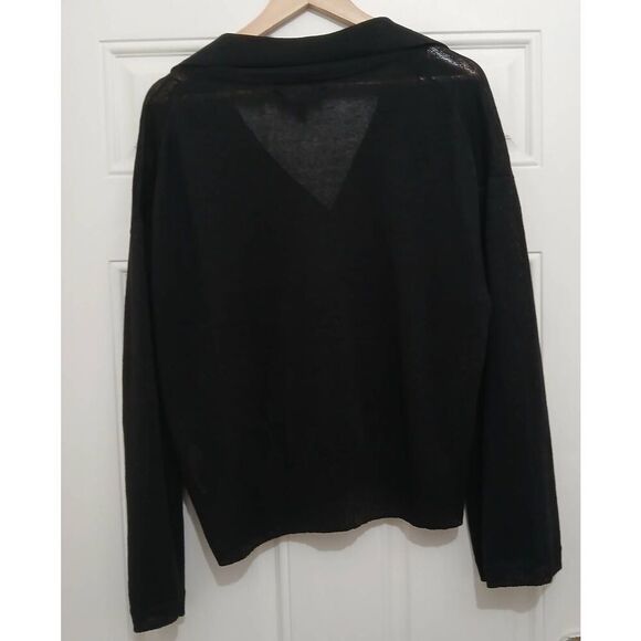 Banana republic womens medium 100% linen knit stretch boxy spring summer top - Picture 3 of 7